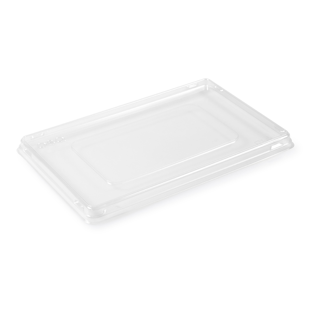 Крышка для контейнера бумажного 800мл 220x140x13,5 ПЭТ (50шт) прозрачная