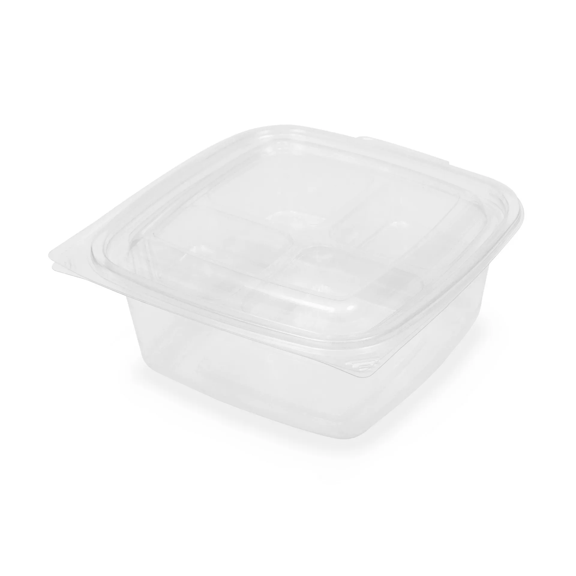 Контейнер пластиковый 1000 мл прозрачный с откидной крышкой стандарт