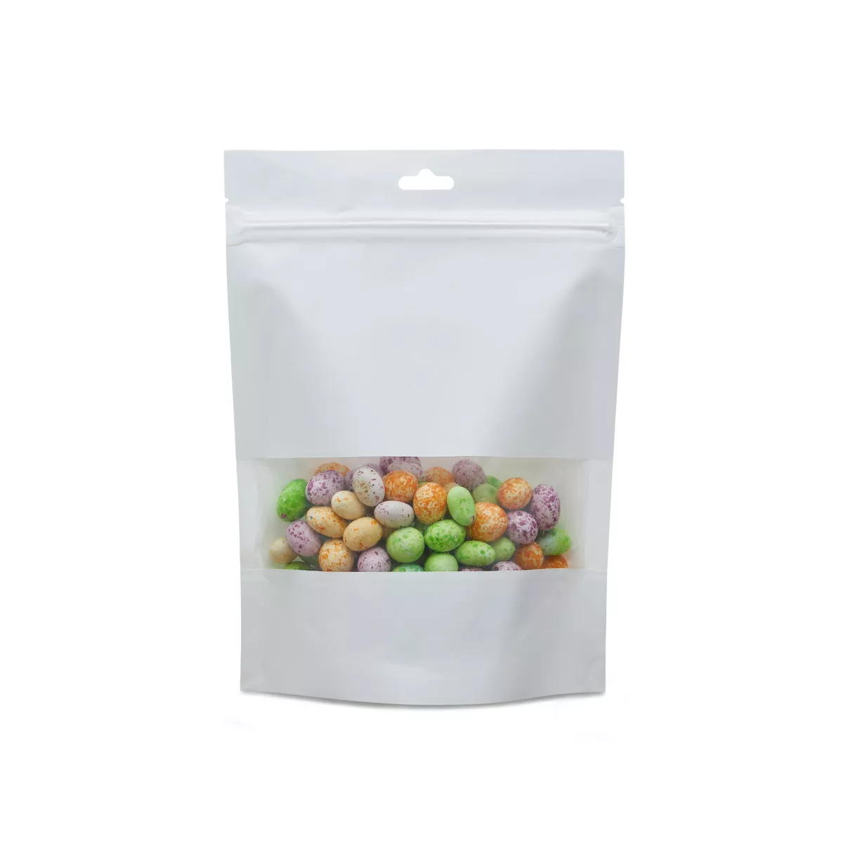 Пакет дой пак с замком зип лок 180*240 мм с окном 50 мм белый