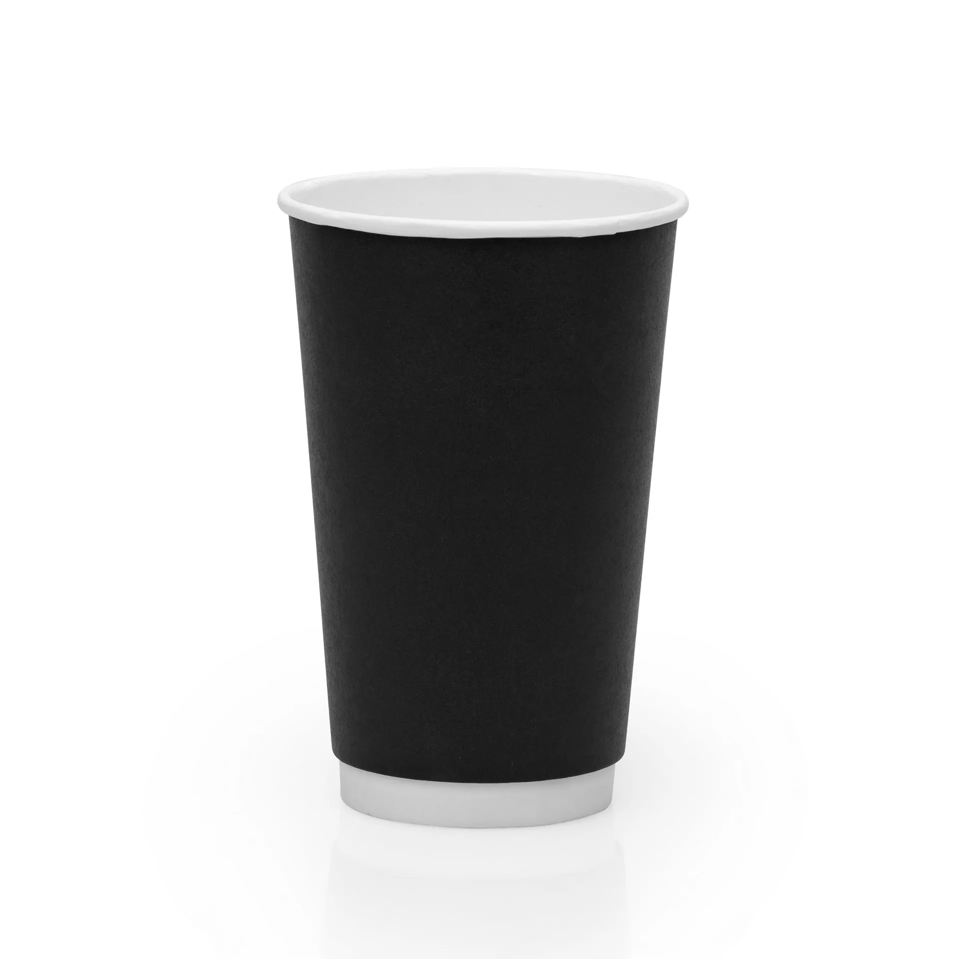 Стакан 450/500мл d90 бумажный 2-слойный (25шт/уп) черный