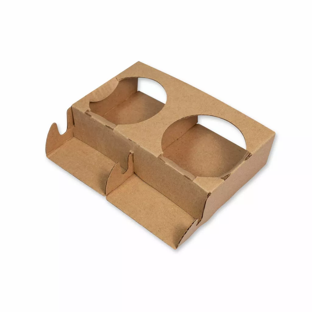 Держатель для 2-х стаканов 165*110*40 мм крафт