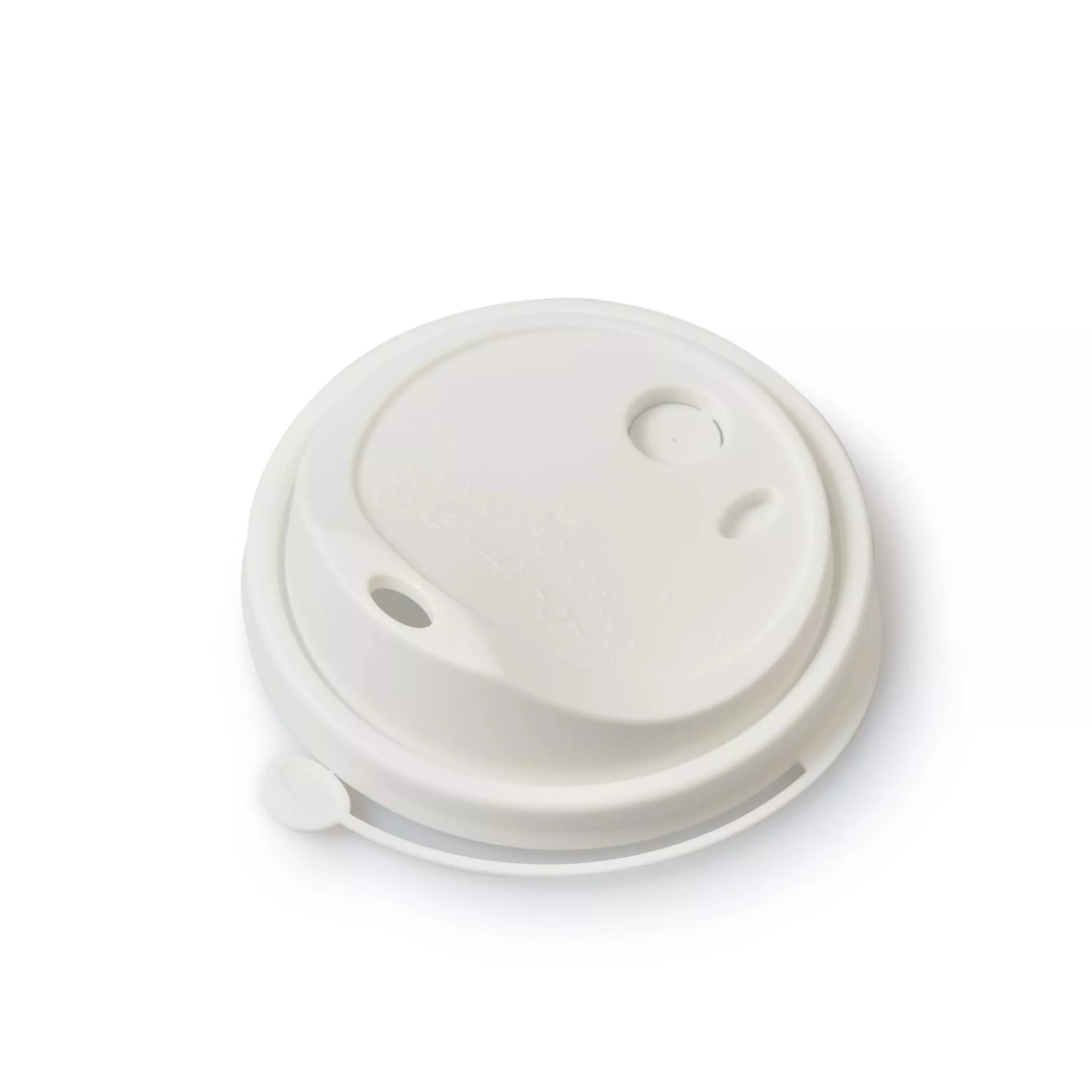 Крышка д/стакана РР d-80 (50шт) со съемным питейником белая