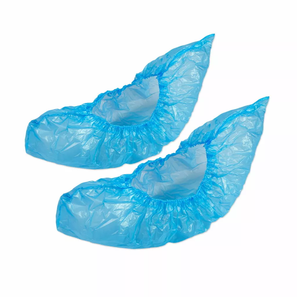 Бахилы одноразовые полиэтиленовые 390*120 мм 15 мкм синие