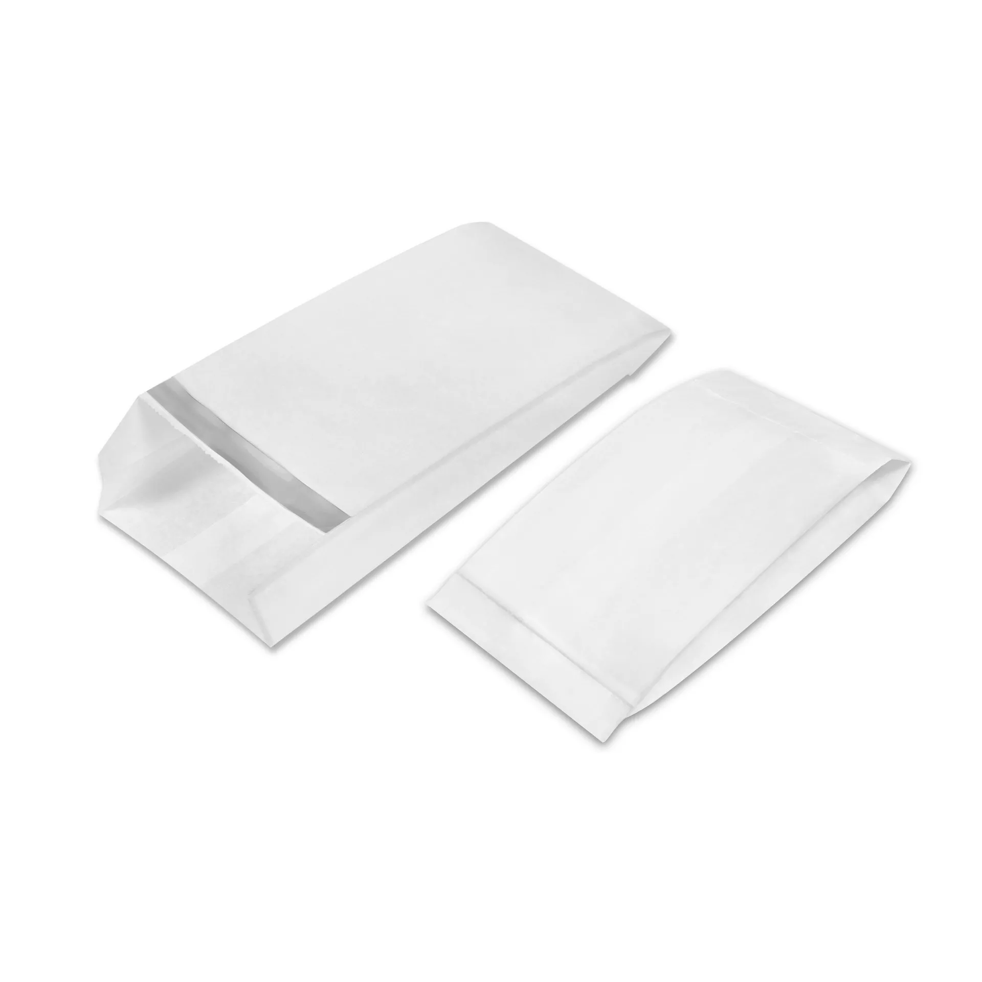 Пакет заклеивающийся с плоским дном 90*40*205 мм белый