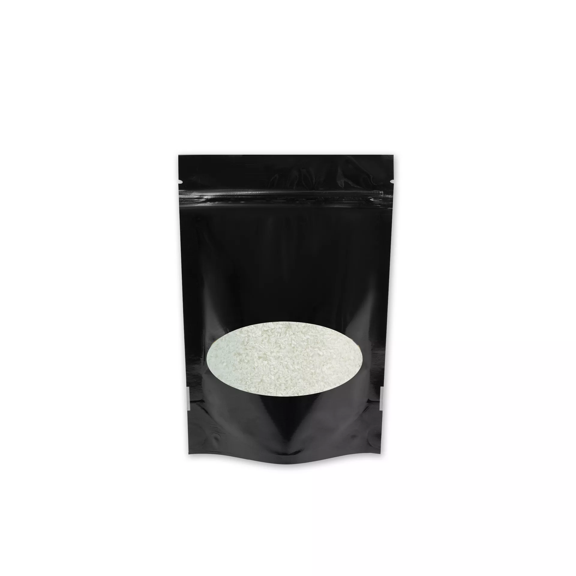 Пакет дой пак с замком зип лок 135*200 мм с окном 50 мм черный