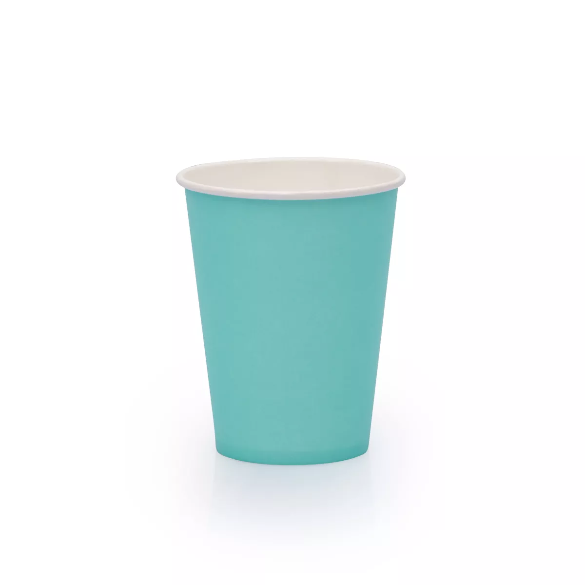 Стакан 350/410мл d90 бумажный (50шт/уп) бирюзовый